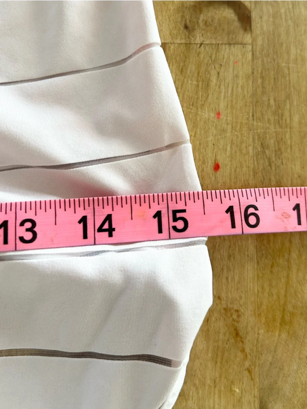 Athleta Light Pink XS Stripe Mesh Chi Tank Racerback Workout Top - Picture 7 of 8